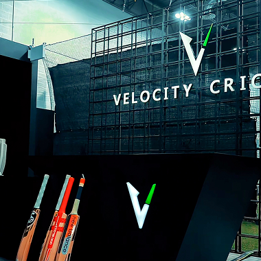 Facility lobby at velocity cricket. 