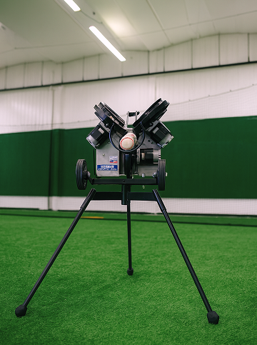 Batting pitching at velocity cricket.