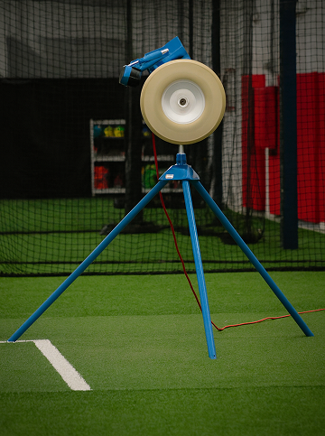 Softball pitching machine at velocity cricket.