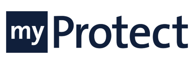 Marke myProtect Schriftzug.