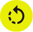 Gele cirkel met herlaadpijl