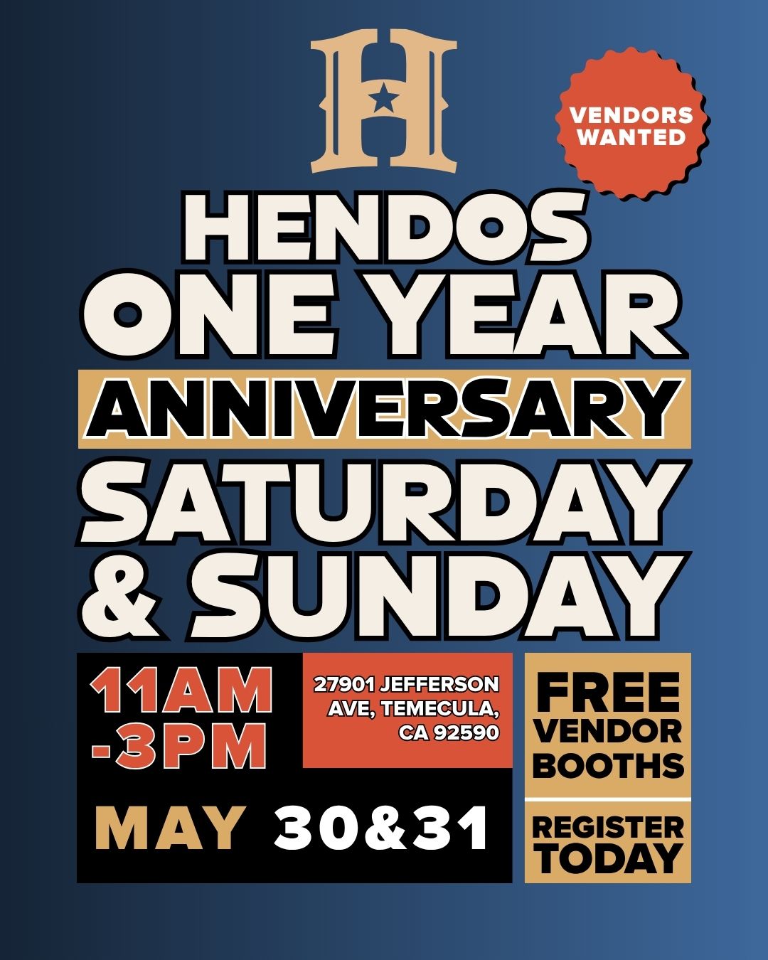 Hendo's Barrel House One Year Anniversary