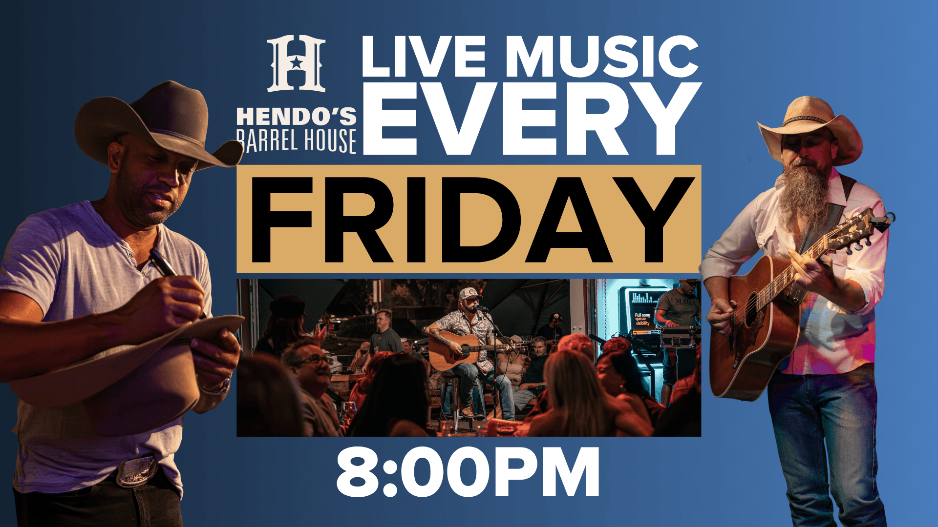 Hendo's Barrel House Live Music Every Friday At 8 PM