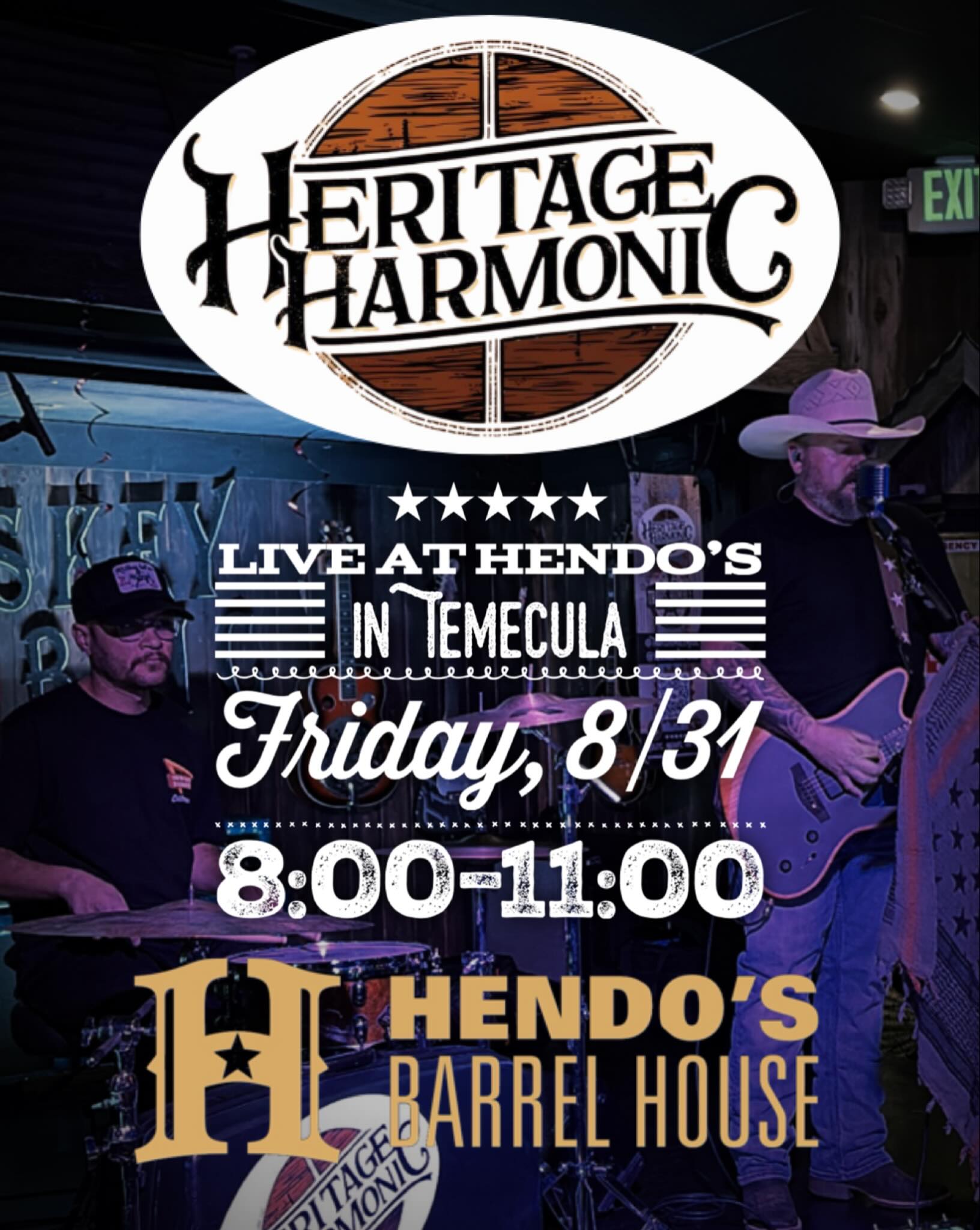 Hendo's Barrel House Live Music Every Friday At 8 PM