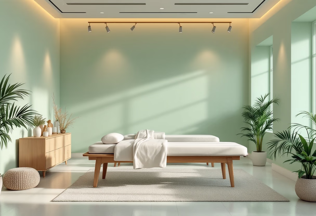 [background image] image of a serene clinic environment (for an acupuncturist)