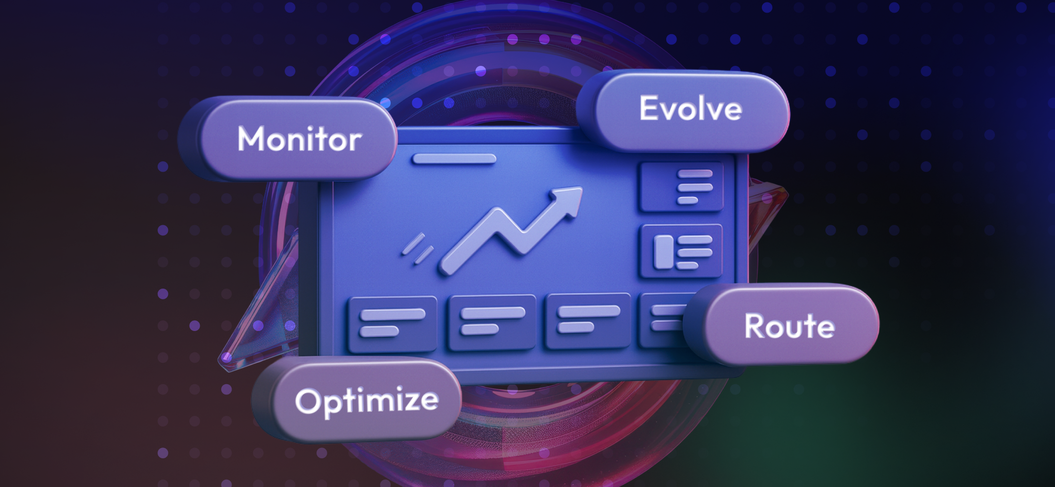 AI feedback loop illustrating real-time monitoring, learning, and routing in payment orchestration.