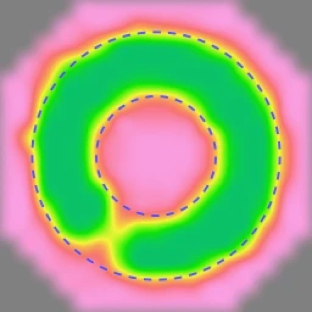 C-scan of an adhesive bond ring showing coverage