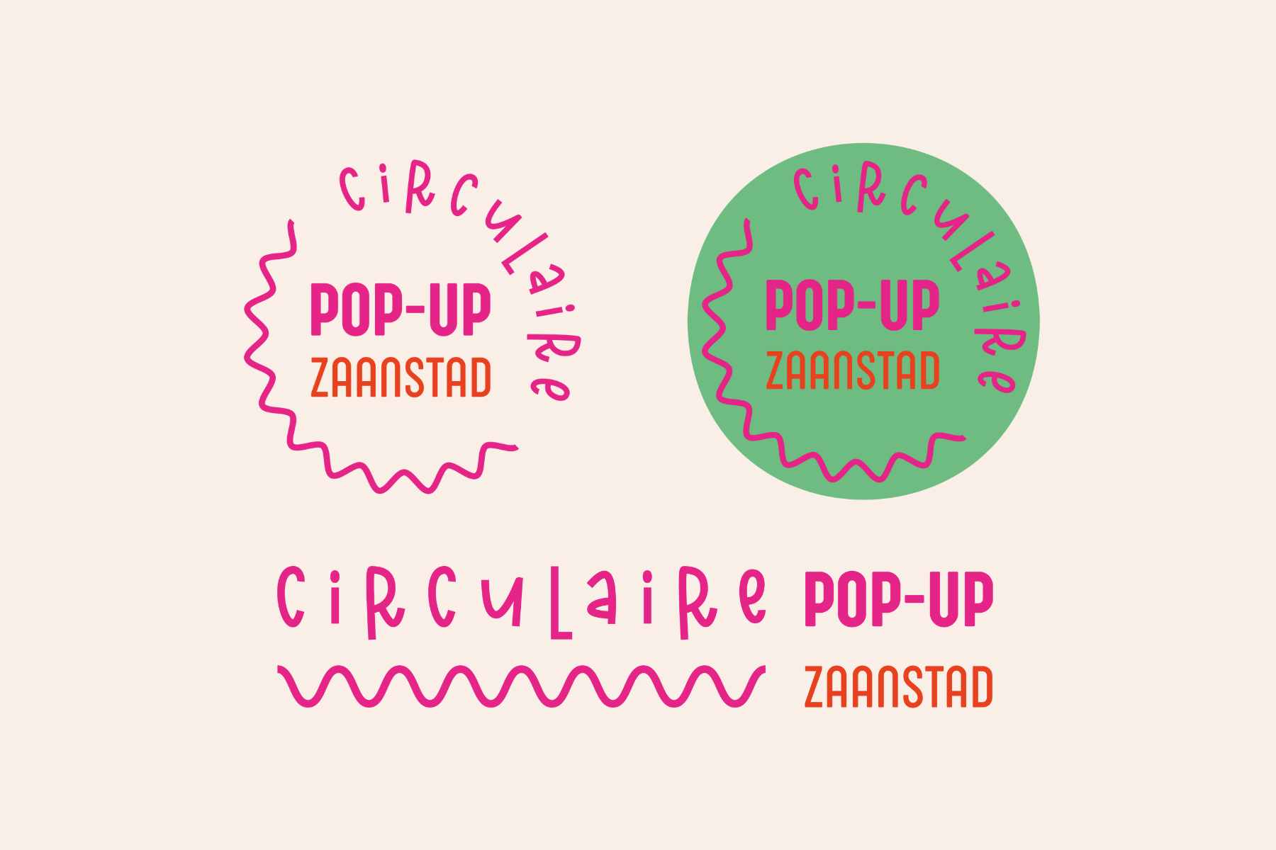 Verschillende logo's Circulaire Pop-up Zaanstad