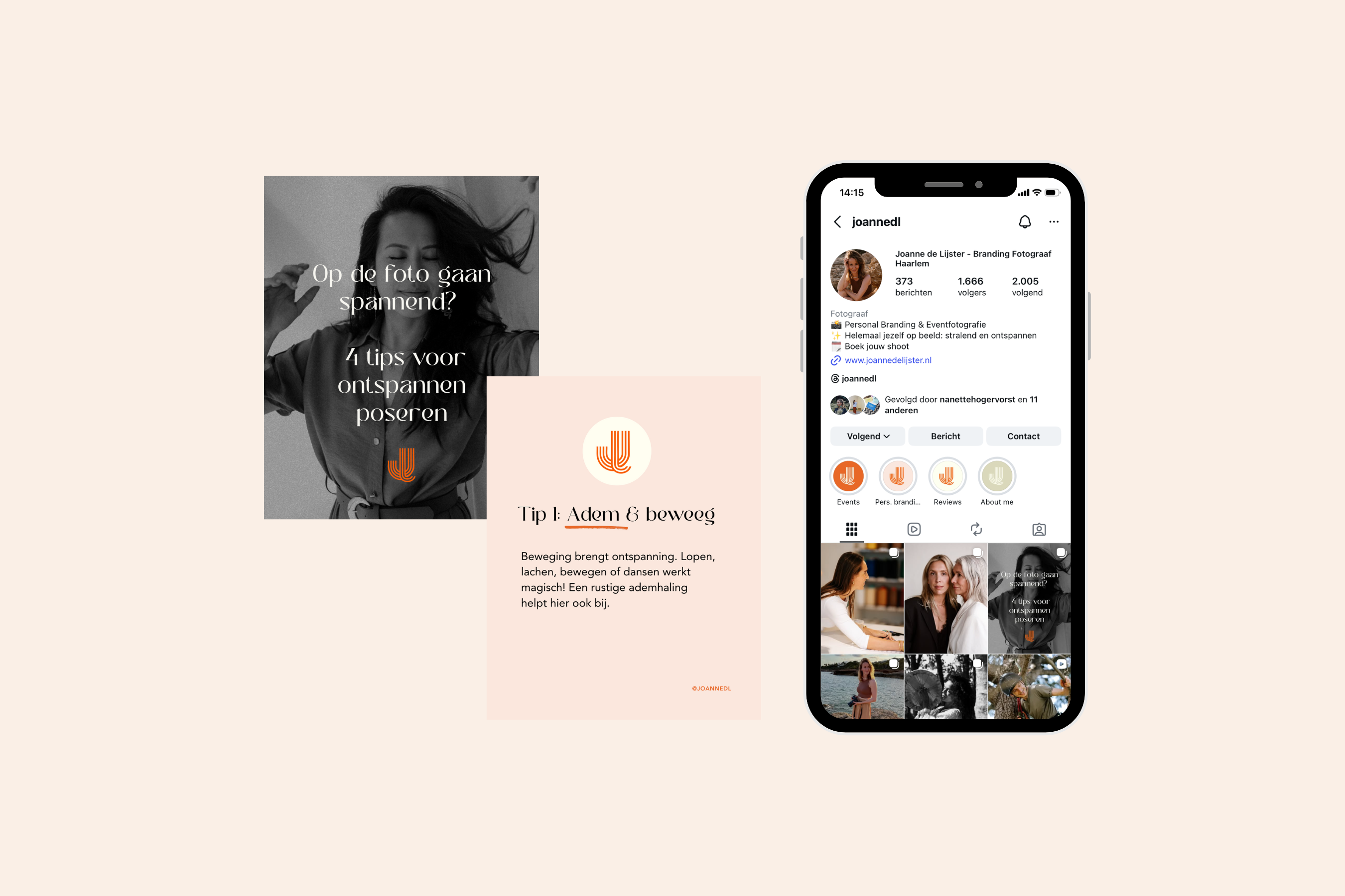 Thumbnail van het content strategie plan voor fotograaf Joanne de Lijster, met overzichtelijke templates en professionele visuele stijl.