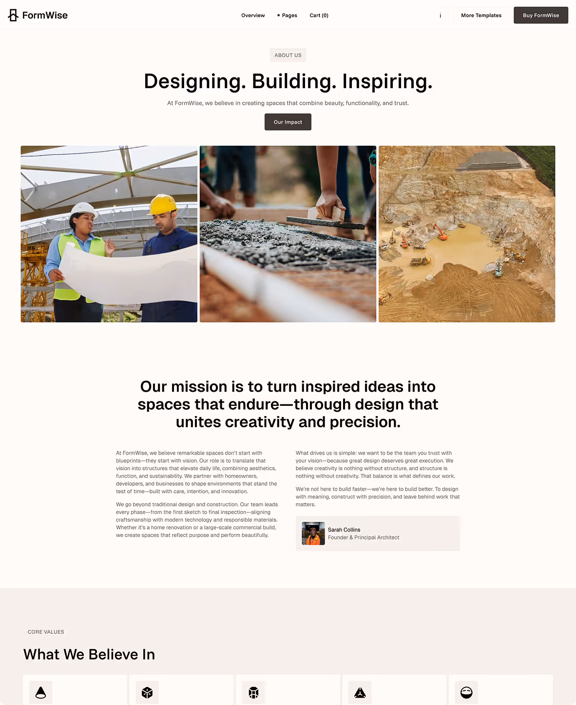 Construction& Architects Webflow template 