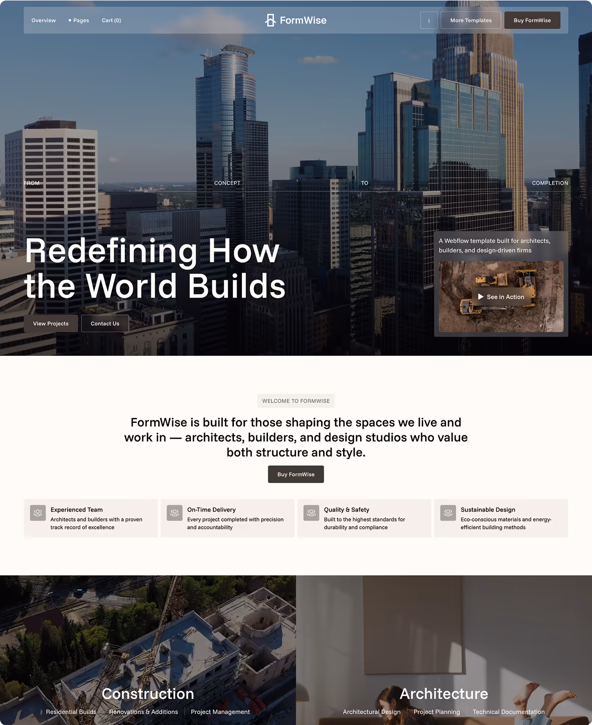 Construction& Architects Webflow template 