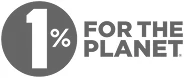 1% for the Planet logo with a black circle enclosing '1%' and text to the right.