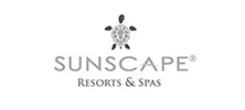Sunscape Resorts & Spas logo featuring a stylized turtle above the brand name.