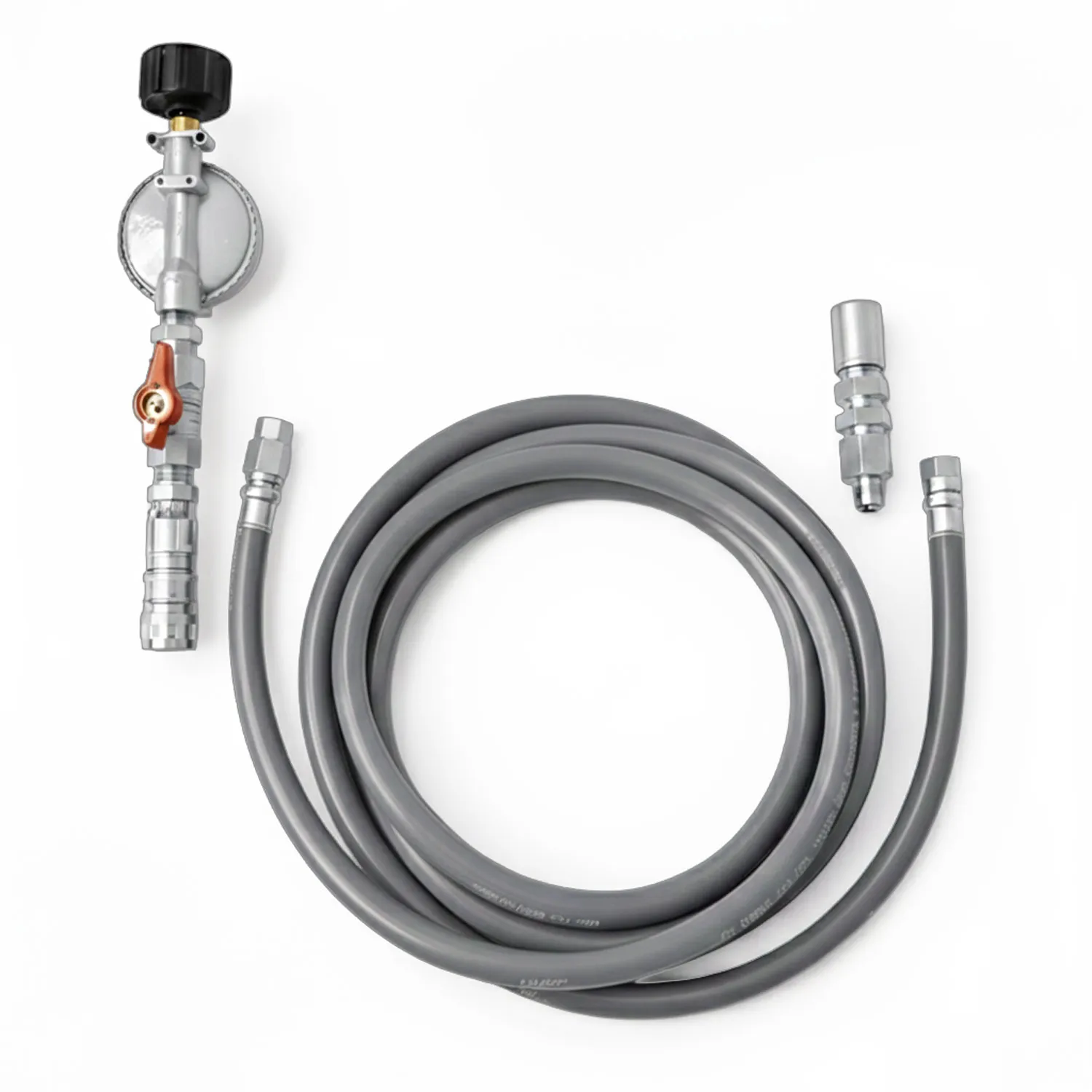 Propane hose connection for Dekko concrete fire pit