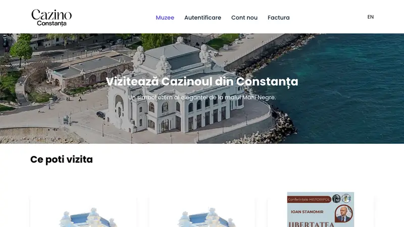 Screenshot of the Constanța Casino ticket site