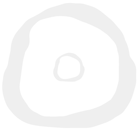 Black irregular concentric rings on a white background resembling an abstract target or organic shape.