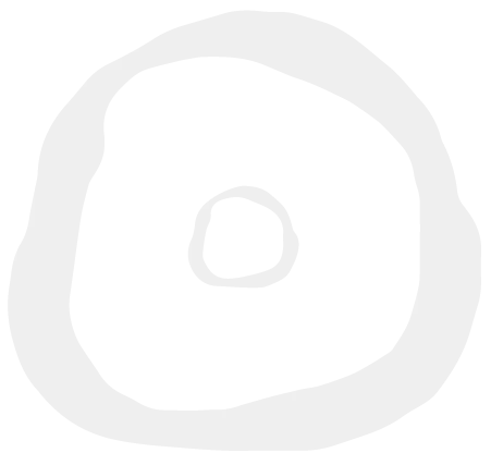 Black irregular concentric rings on a white background resembling an abstract target or organic shape.
