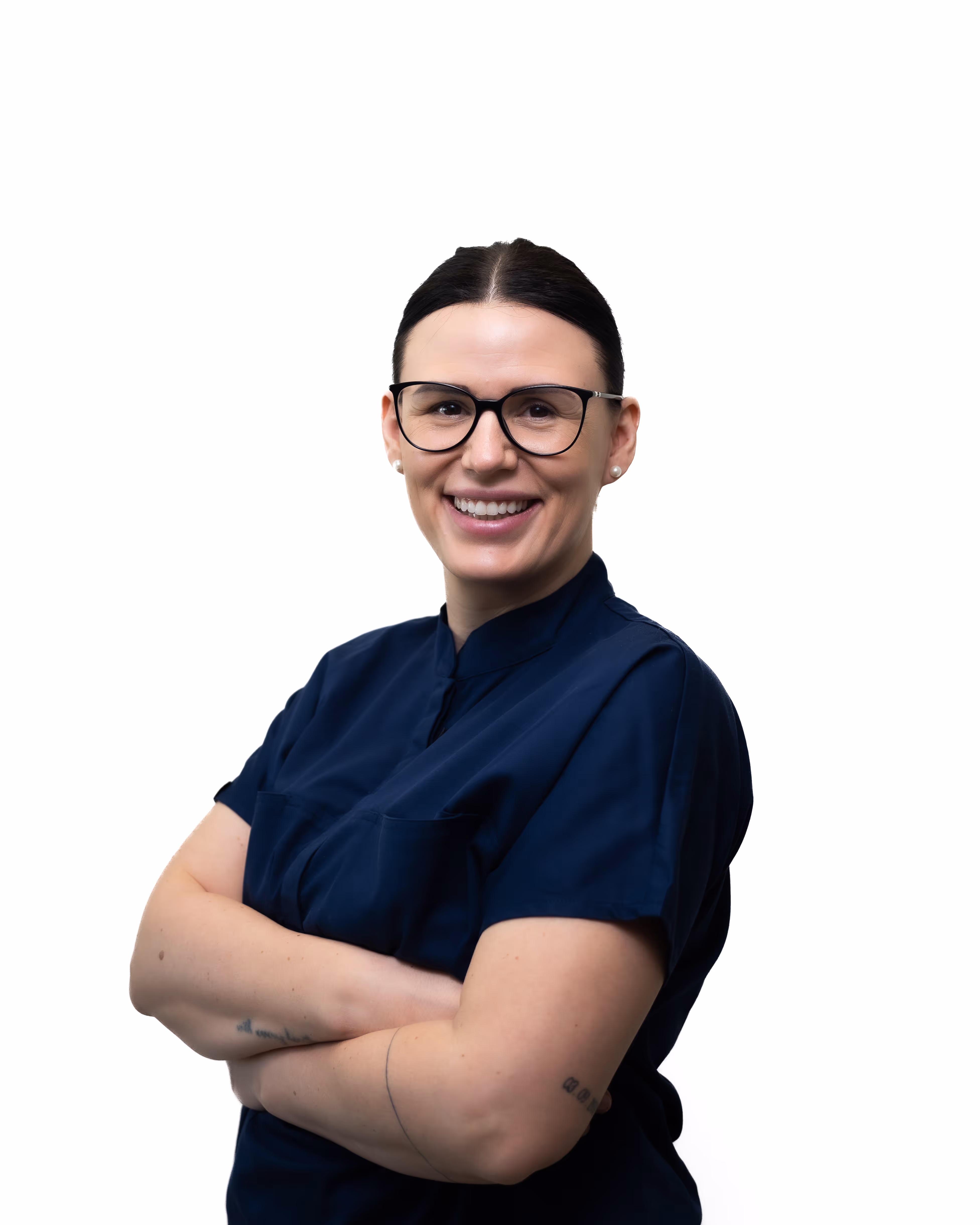 Dr.Wilson's Profile Picture. Crossed arms, laughing