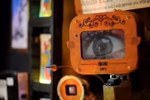 Steampunk palm reading machine at Lockhouse escape games