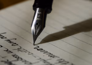 a fountain pen handwriting in cursive 