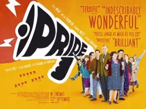 the theatrical release poster for the film Pride