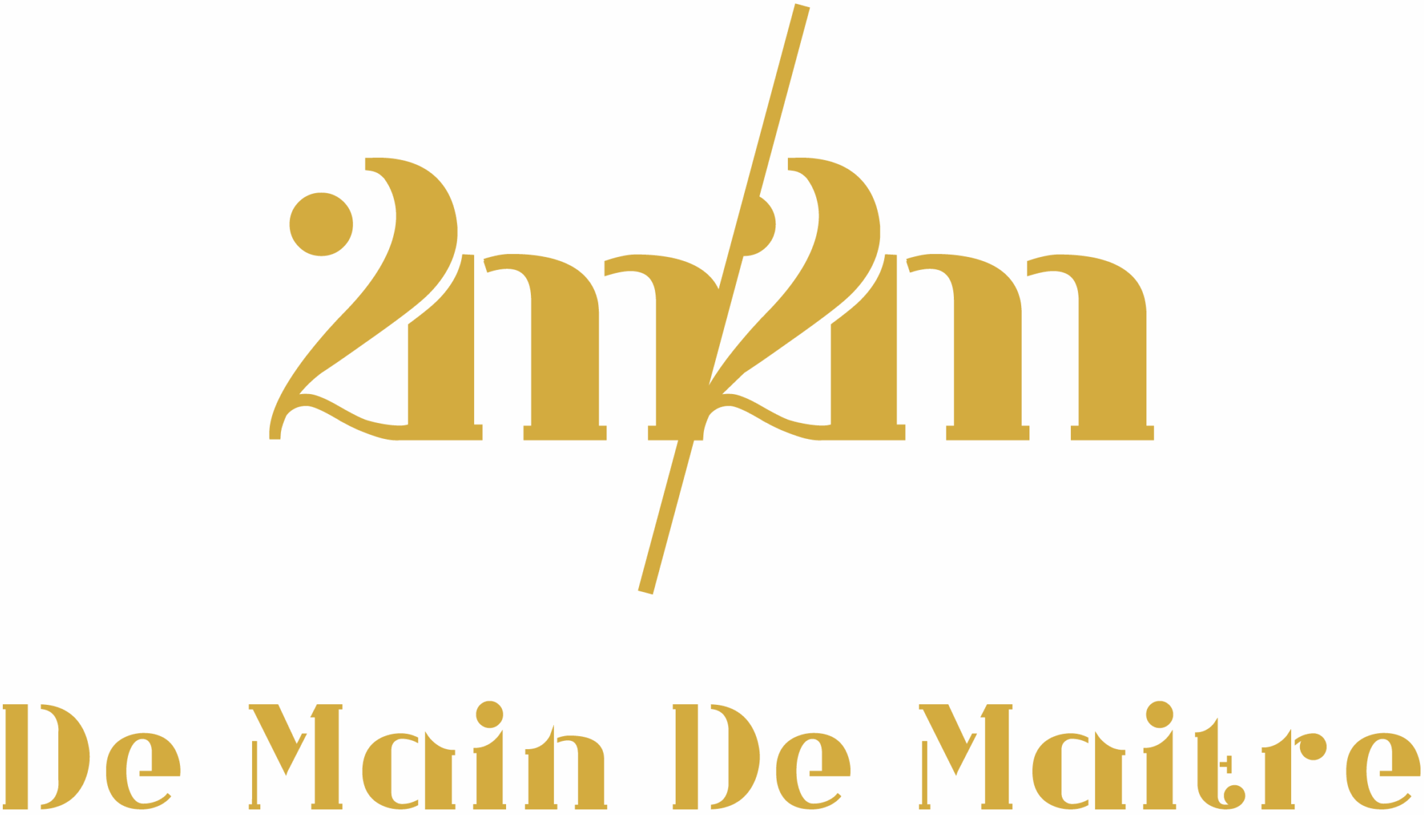 Logo doré De Main De Maître