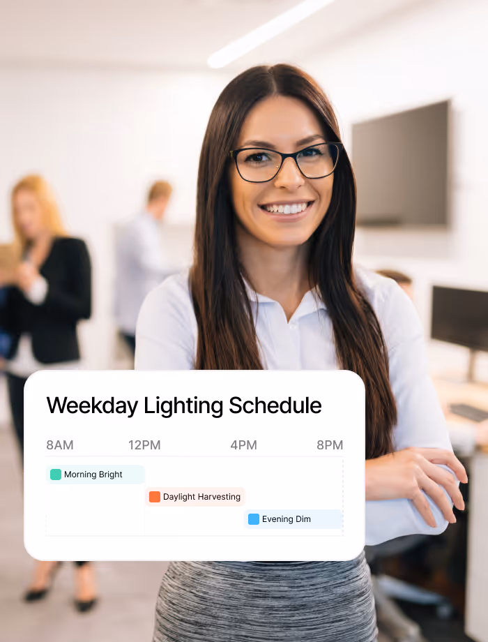 Weekday lighting schedule
