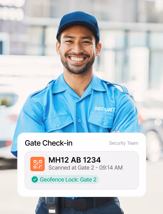 Security team matching gate log against the day's bookings and visitor invites