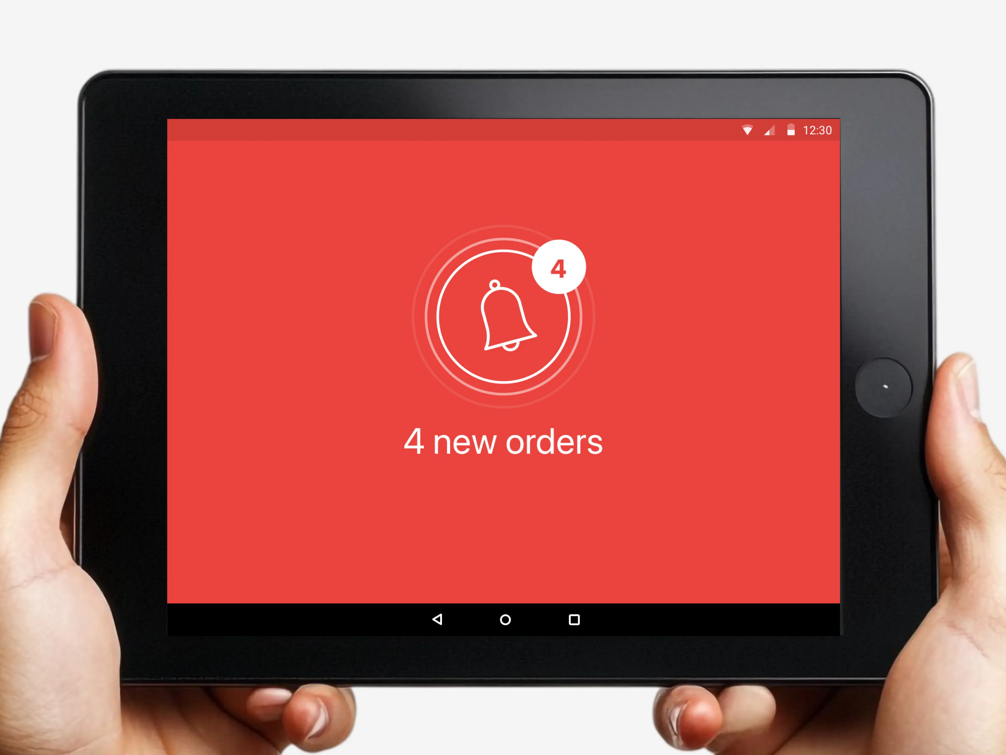 Example of a New Order screen for the tablet design that uses the design system
