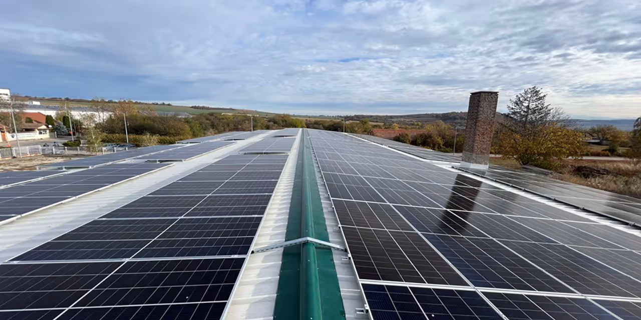 Solar panels on a roof