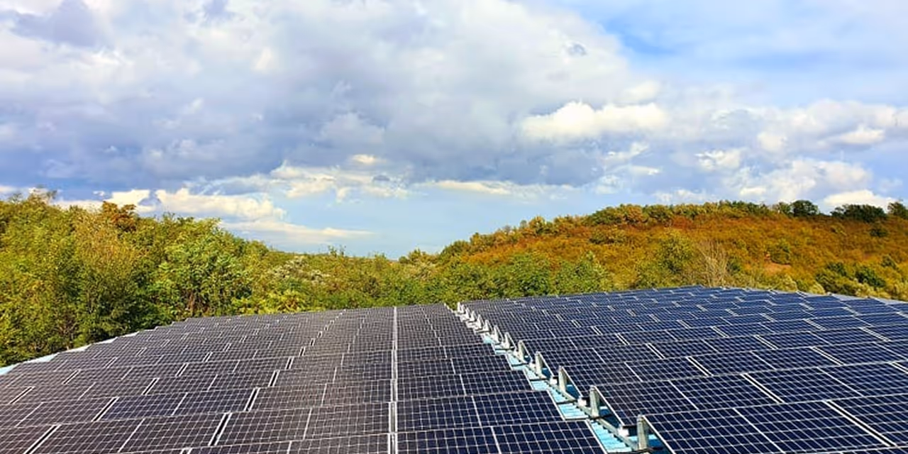 Solar panels on a roof