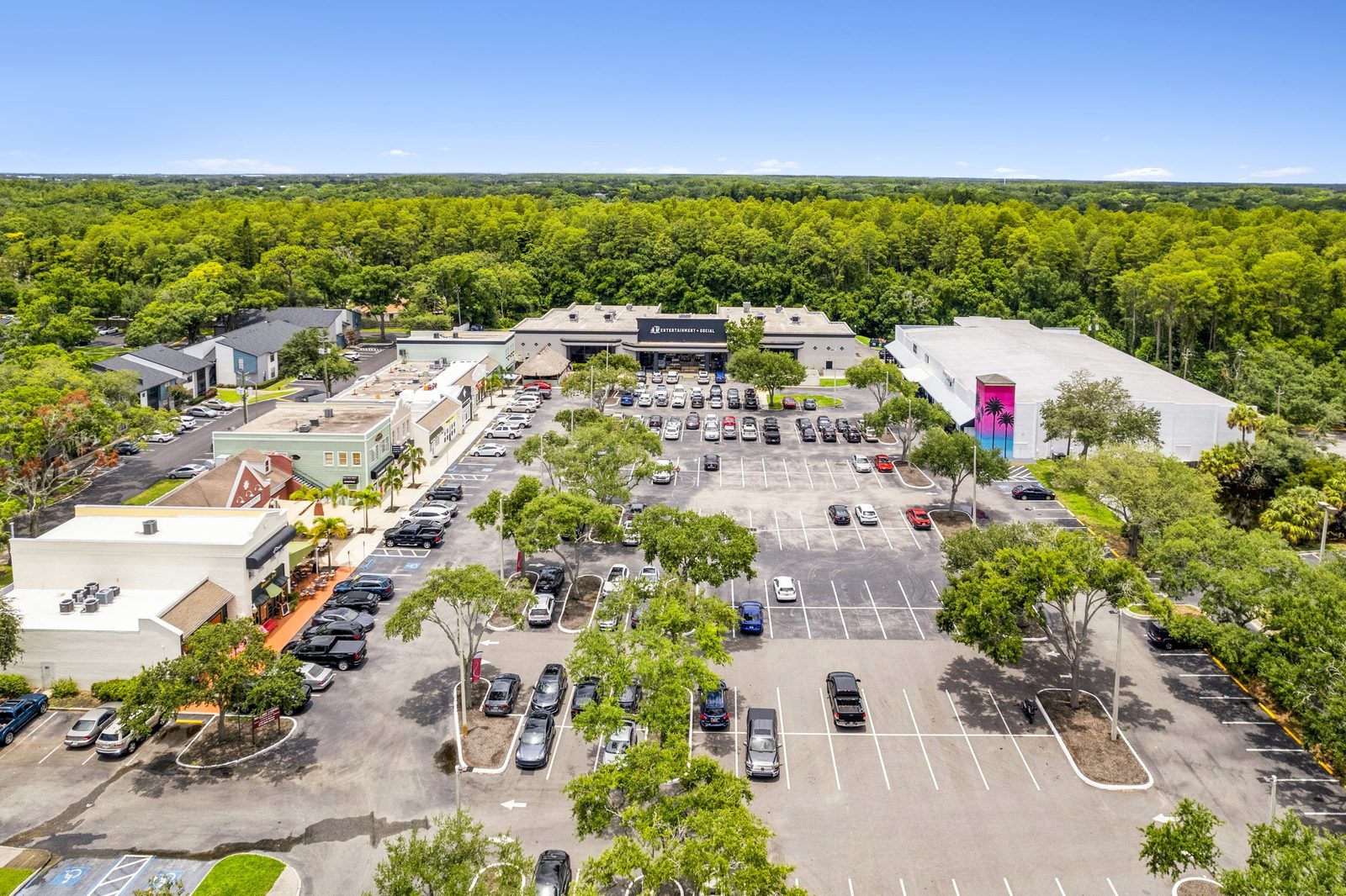 Aerial view of the retail property at 11780 N Dale Mabry Hwy in Tampa