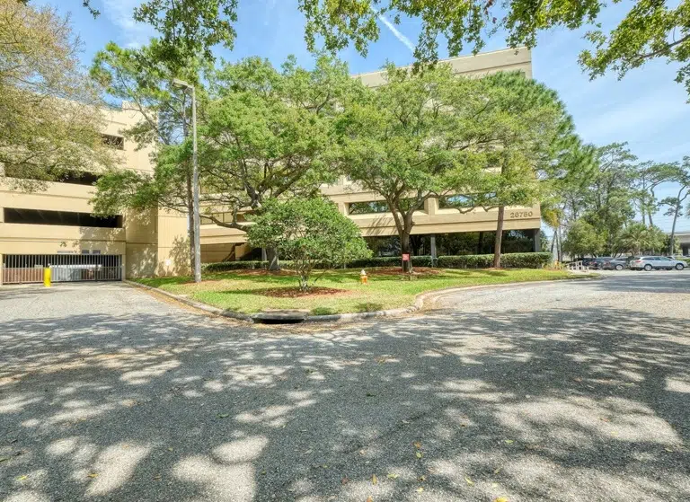 Plymouth Plaza office building, Clearwater FL — entrance and signage