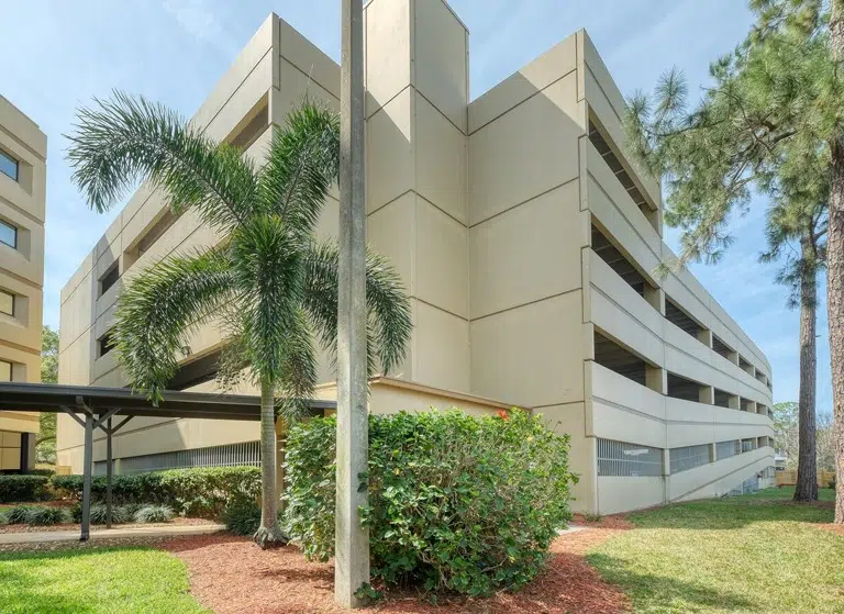 Plymouth Plaza office building, Clearwater FL — parking and frontage on US 19 N
