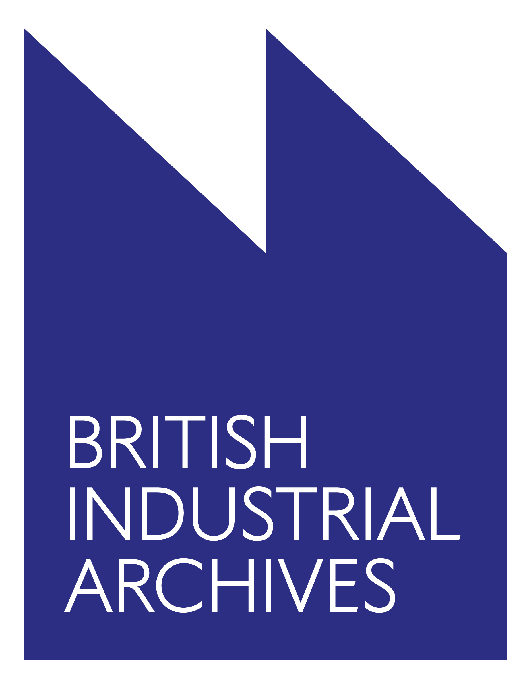 british industrial archives blue solid logo with wordmark