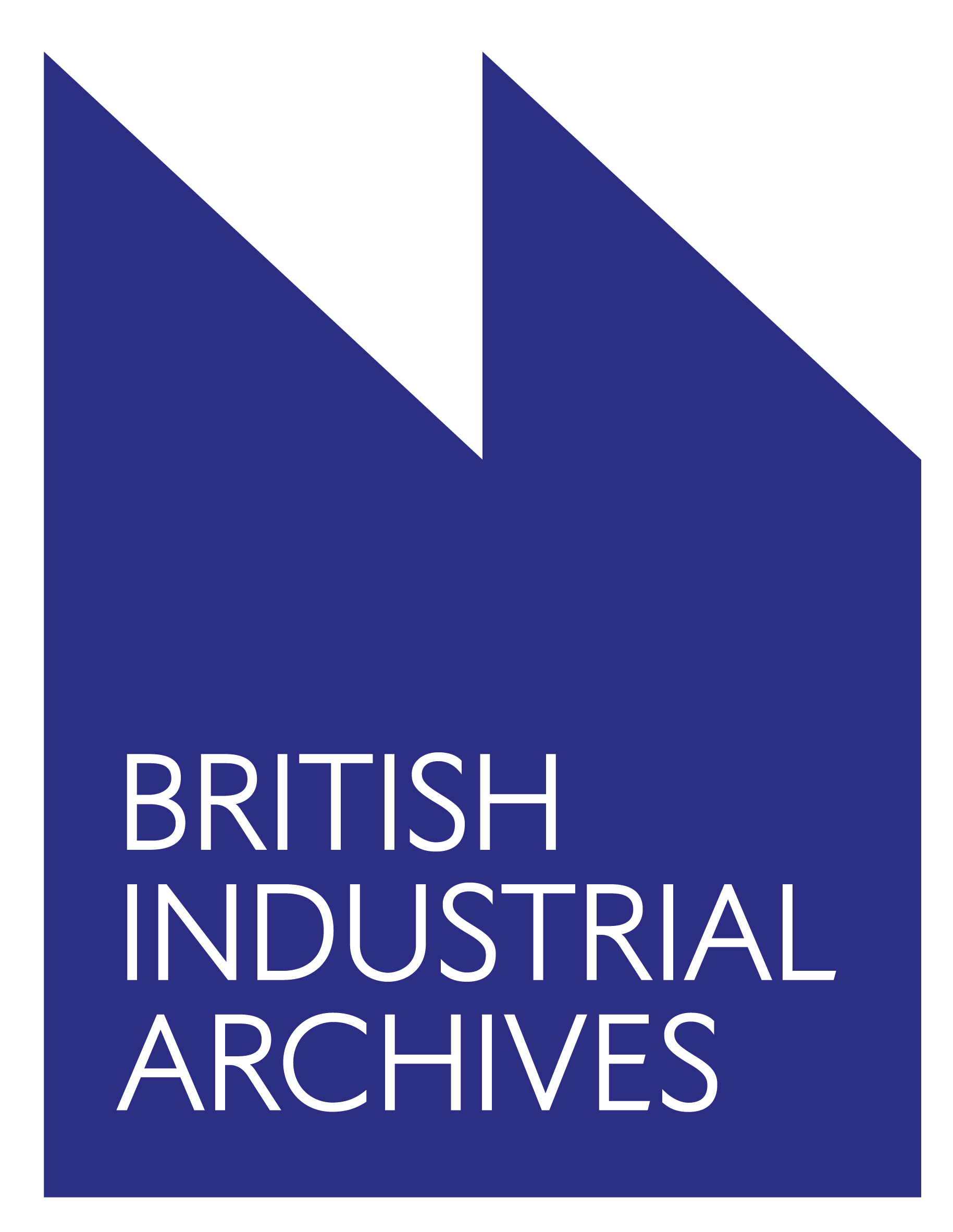 british industrial archives blue solid logo with wordmark