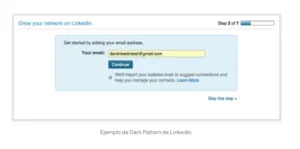 Diseño de un onboarding engañoso