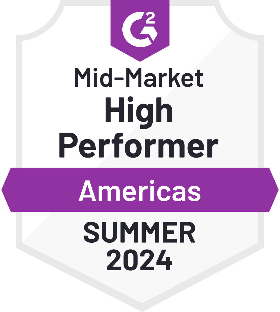 Mid-Market High Performer Americas badge for Summer 2024