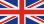 United Kingdom flag with red, white, and blue colors