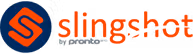 Slingshot logo with orange and blue curved S-shaped design