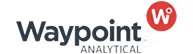 Waypoint Analytical logo with red W and company name in black