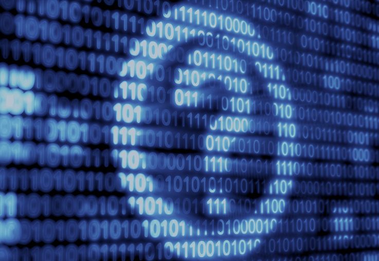 Binary code background with digital lock symbolizing cybersecurity