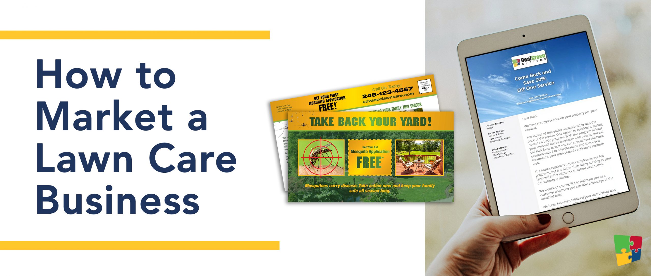 Lawn care marketing guide and mosquito control service promotional materials