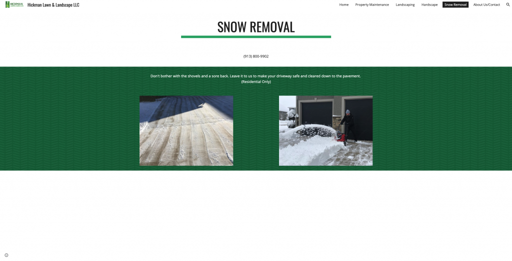 Snow removal service clearing driveway and walkway with snow blower