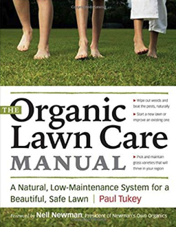 Organic Lawn Care Manual book cover with bare feet on grass