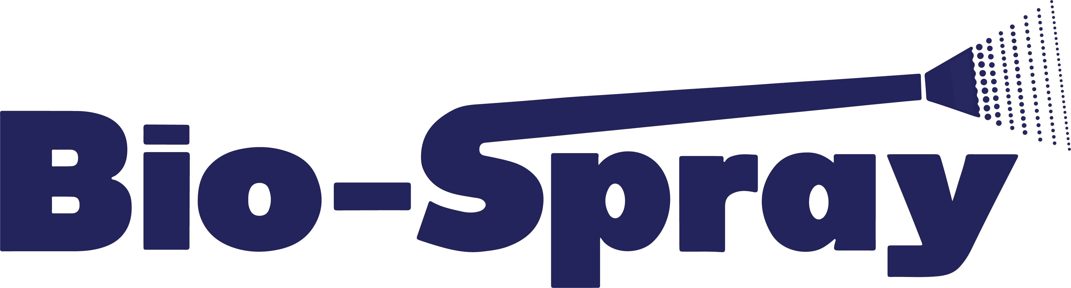 Bio-Spray logo with blue text and spray nozzle graphic