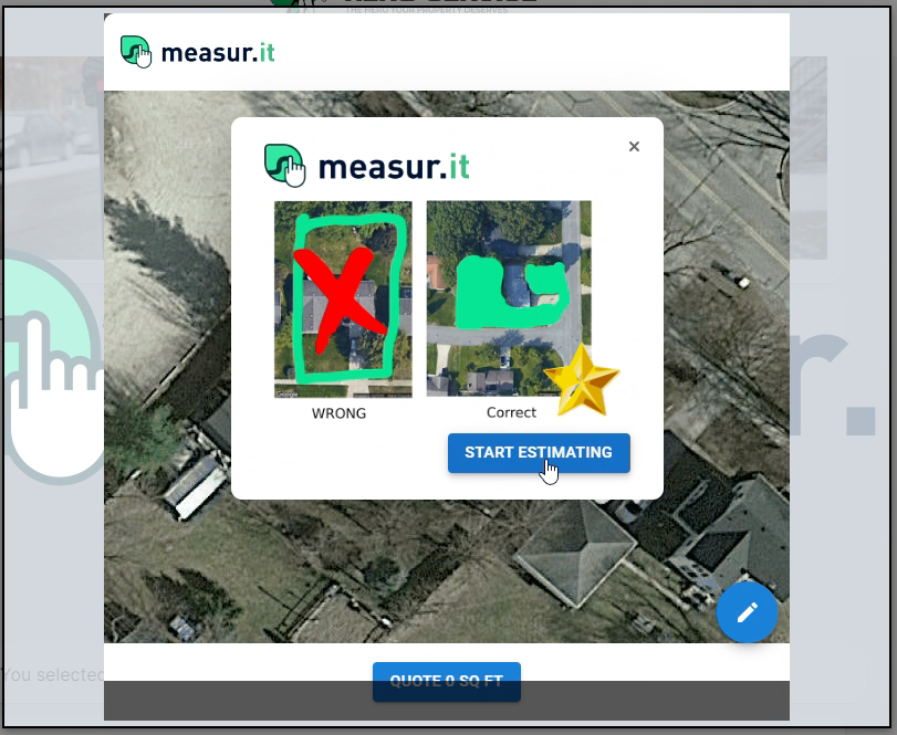 Measur.it app showing correct and incorrect property measurement techniques