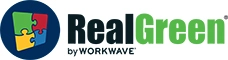 RealGreen logo with colorful puzzle piece and company name