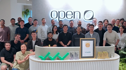 Photo of some of the team members at Open
