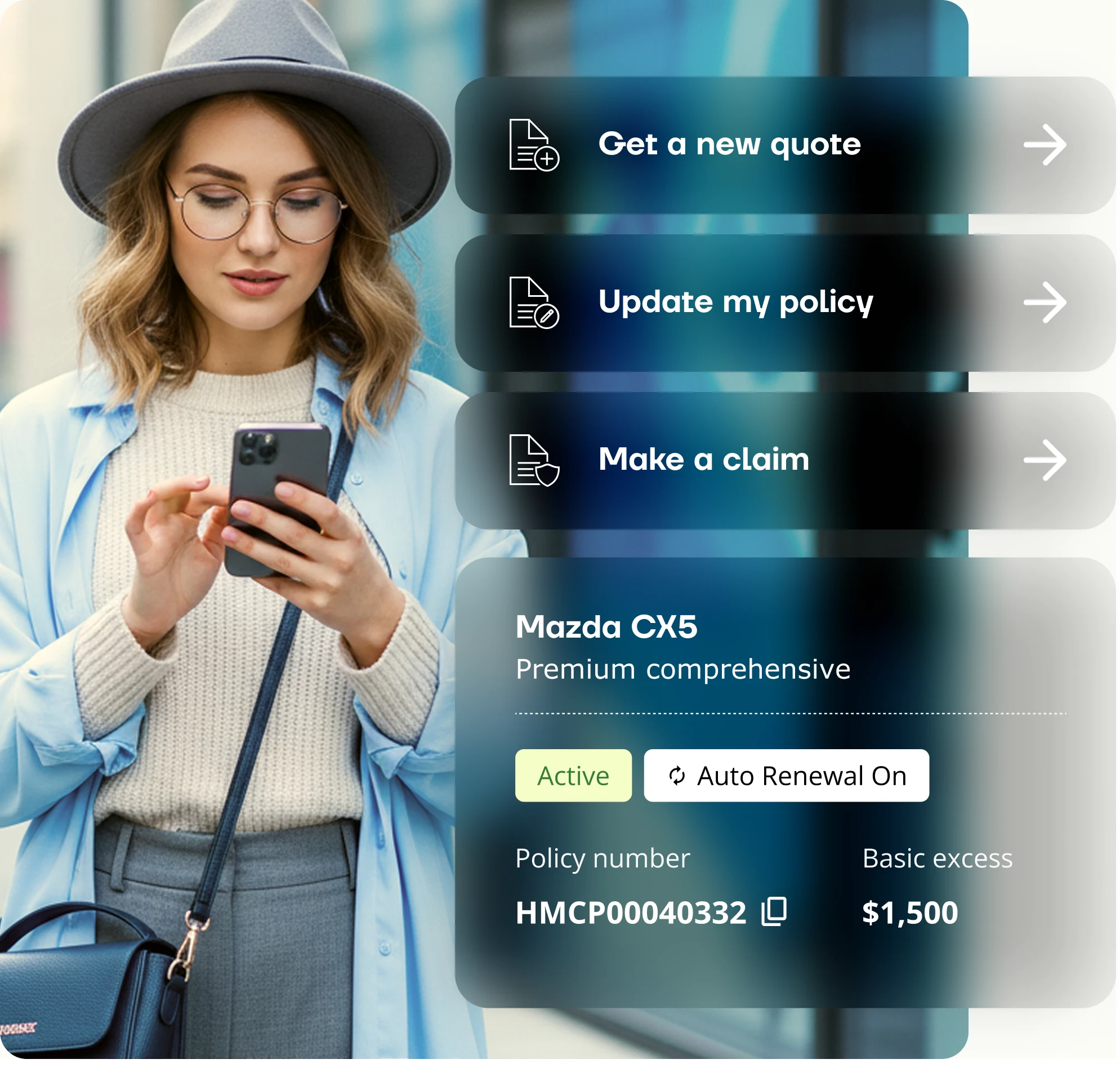 A person using their Open account on their mobile